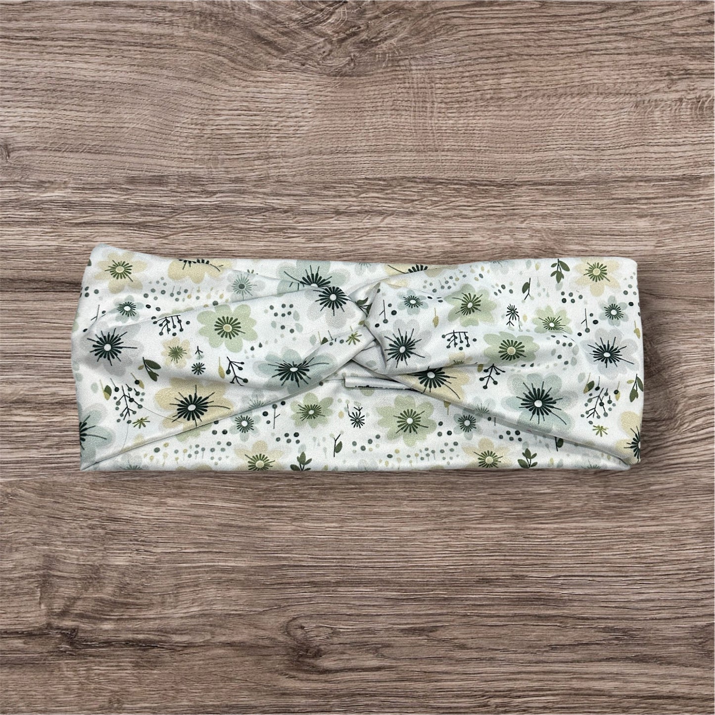 Light Olive/Sage Flower Twist Headband
