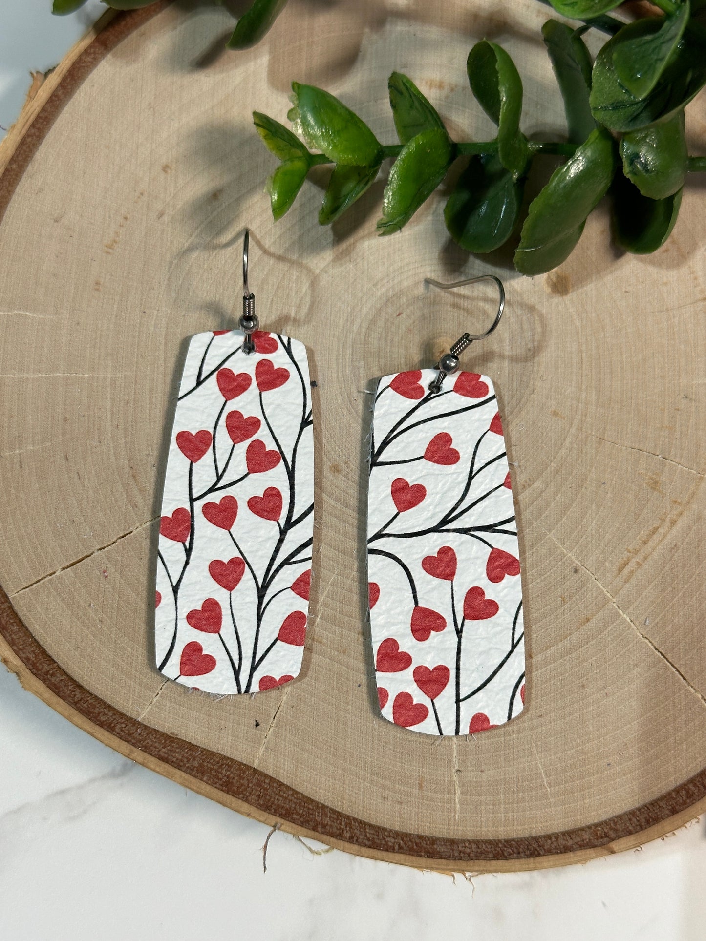 Valentine Hearts Bar Earrings - Multiple patterns