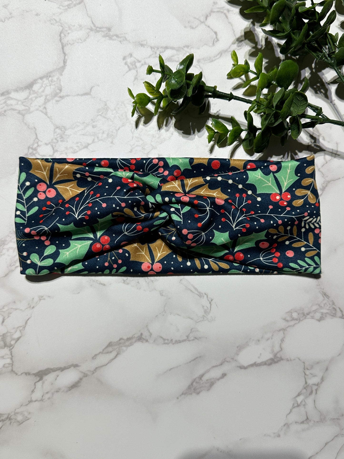 Christmas Holly Twist Headband