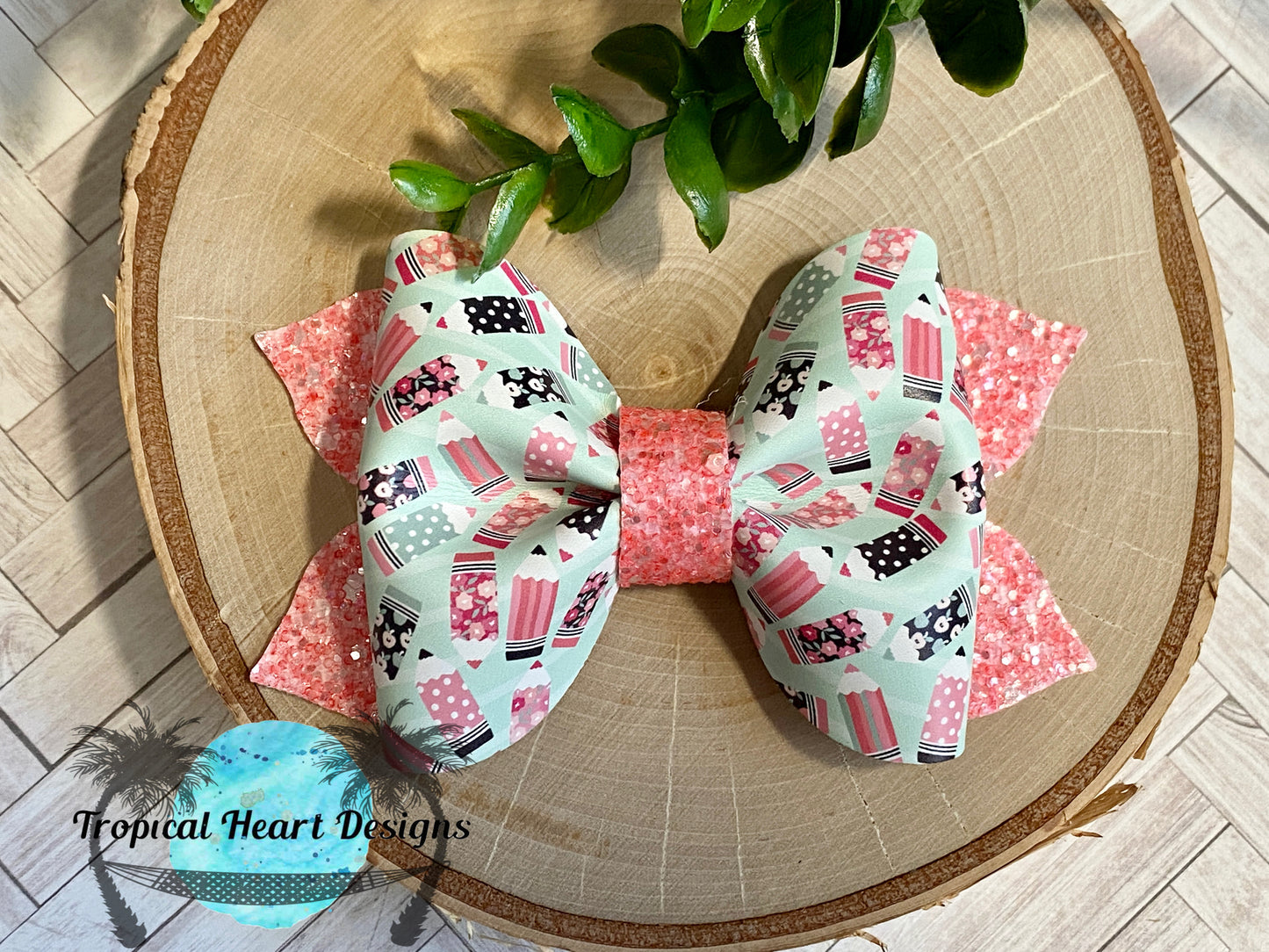 Back to school pencil bow