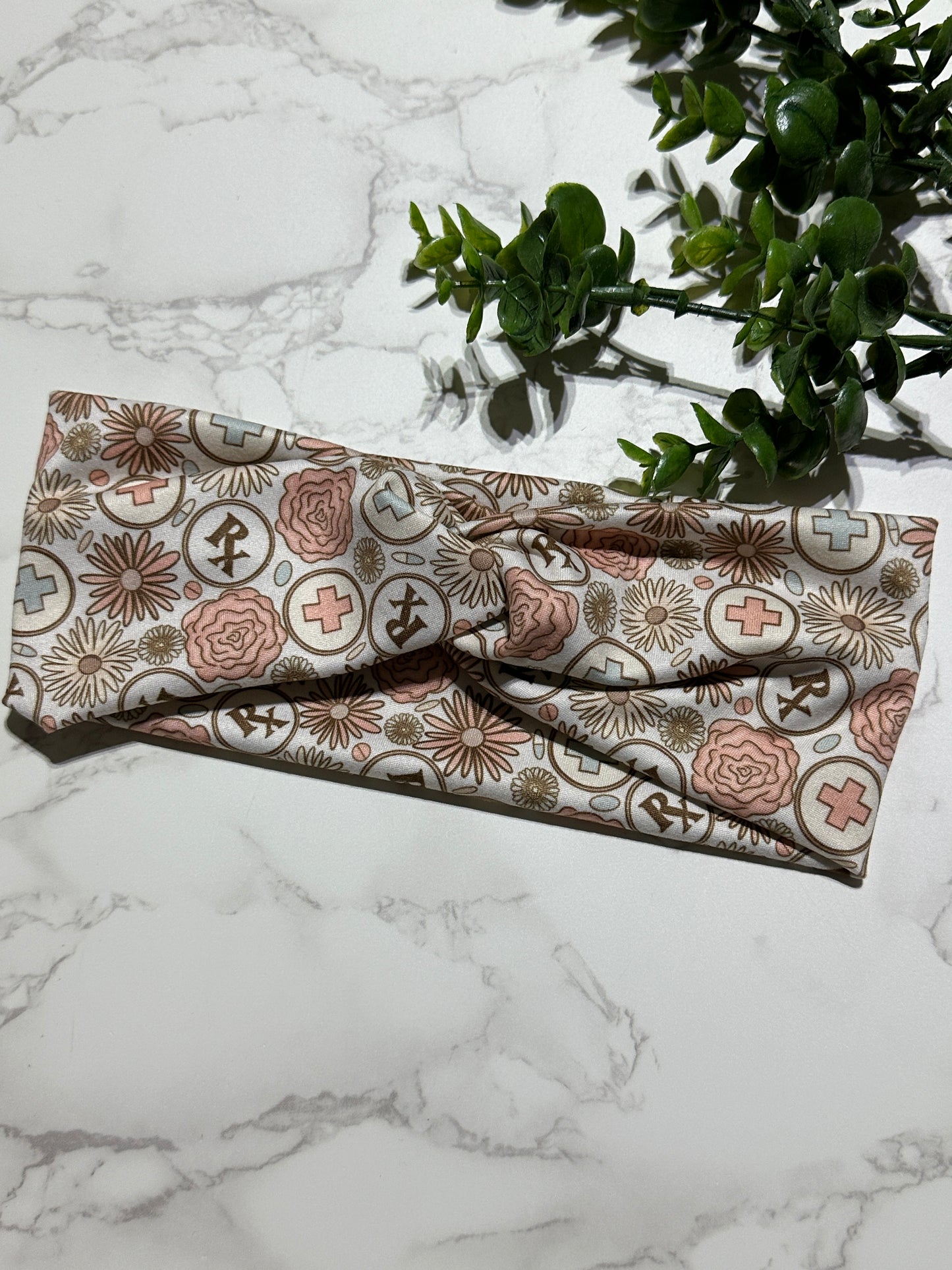 Boho Floral/RX Medical Twist Headband