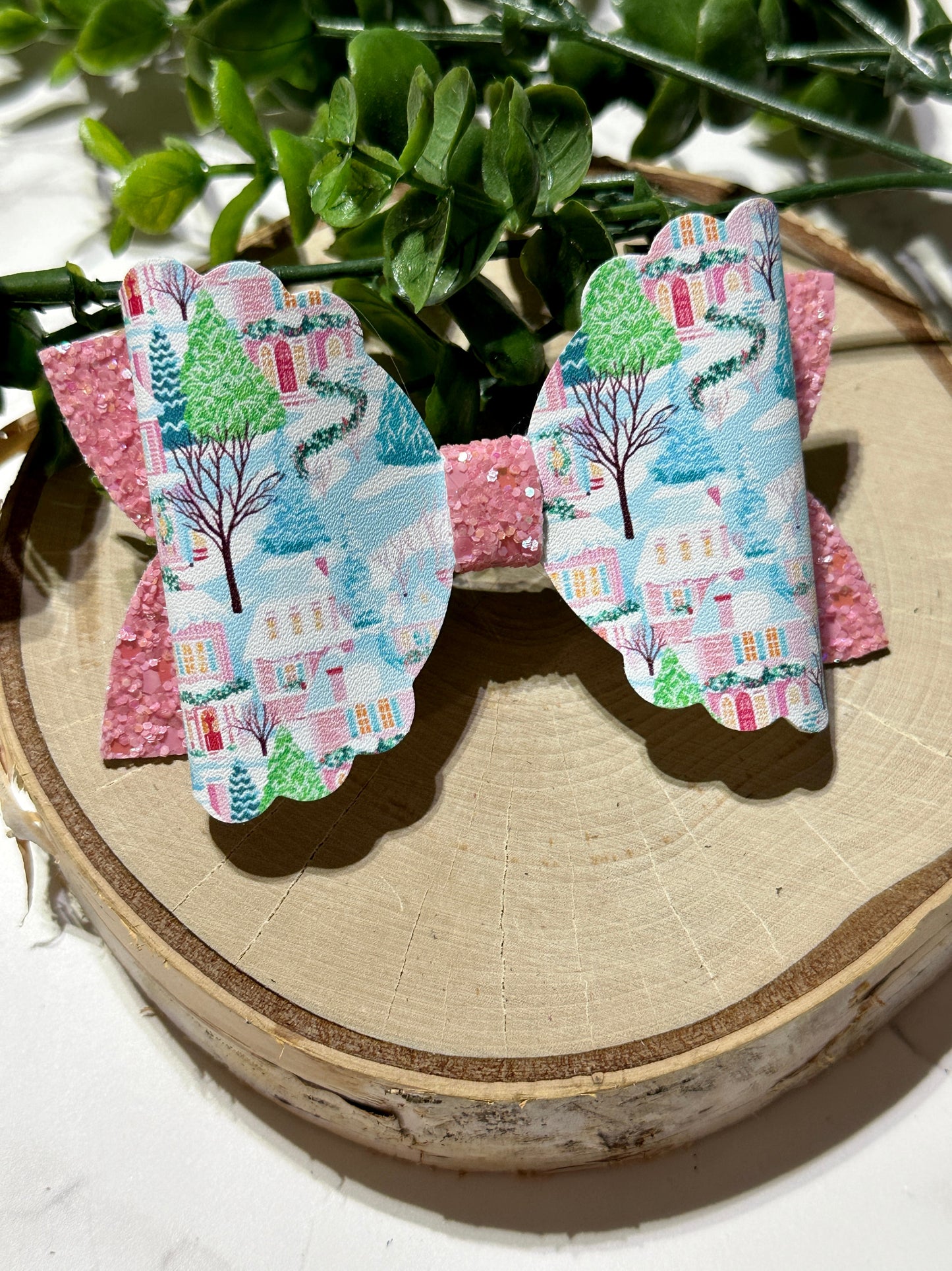 Winter Scene Hairbow