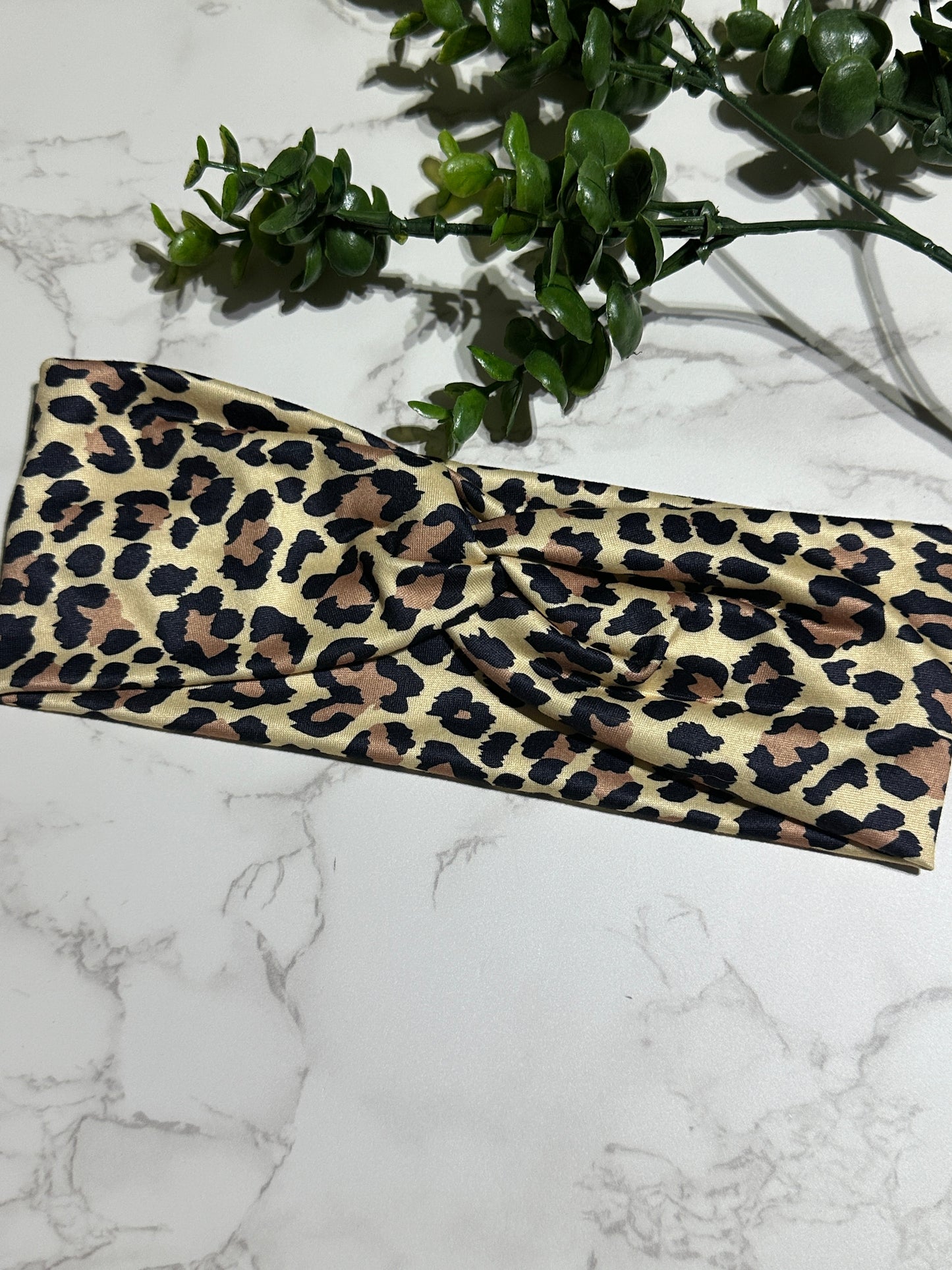 Light Leopard Twist Headband
