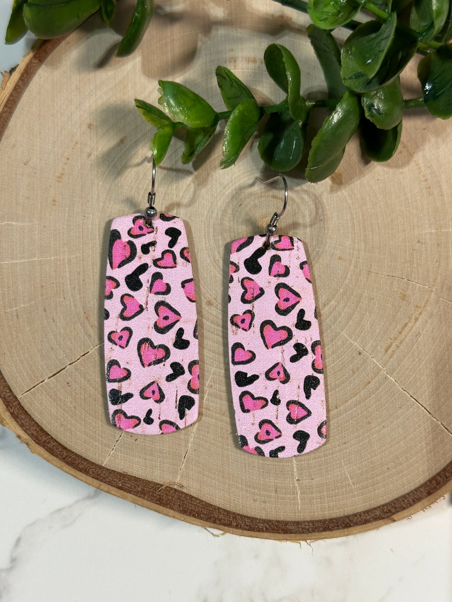 Valentine Hearts Bar Earrings - Multiple patterns