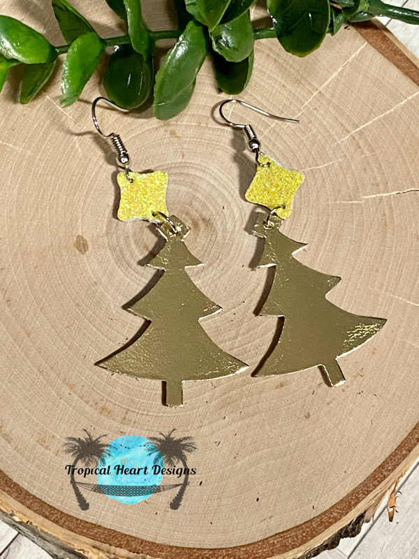 2” Christmas trees - Gold
