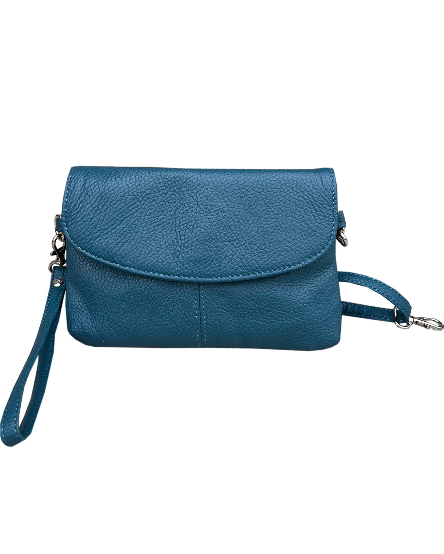 Genuine cowhide leather crossbody clutch bag
