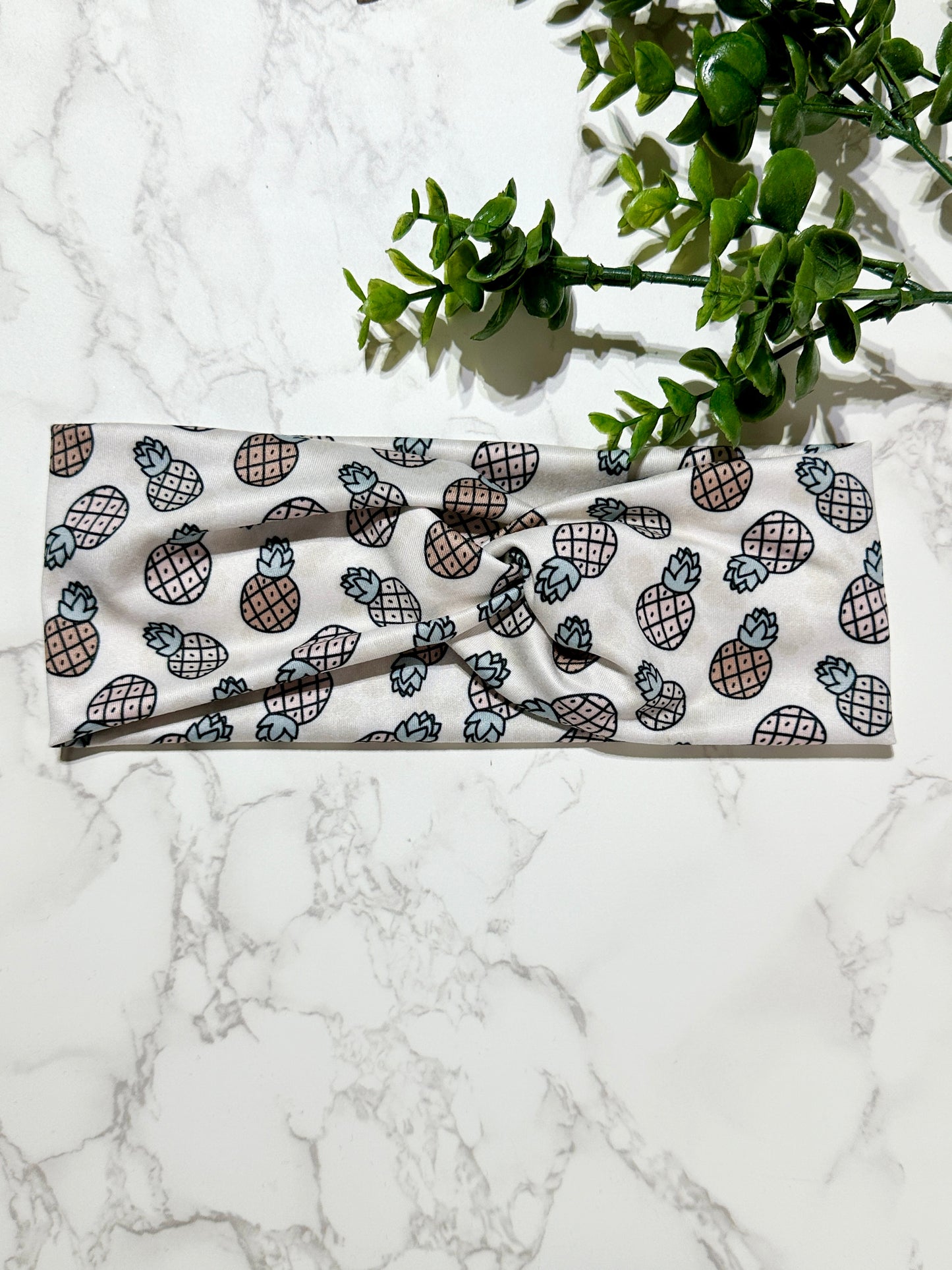Boho Neutral Pineapple Twist Headband