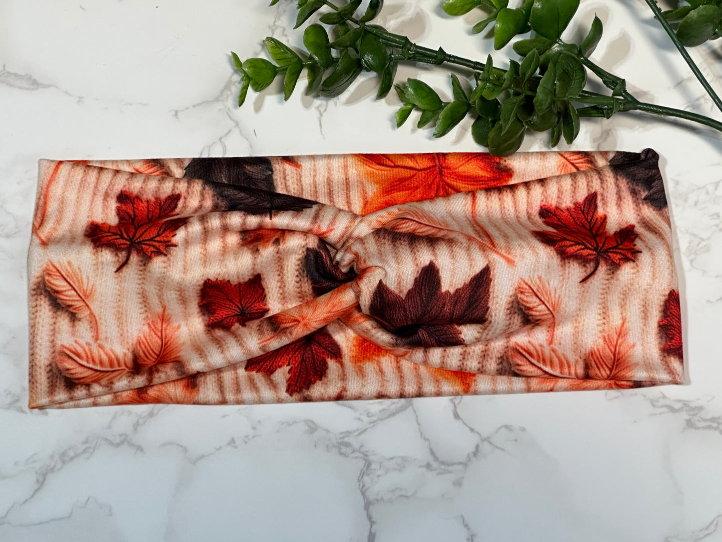 Fall Leaves/Sweater Twist Headband