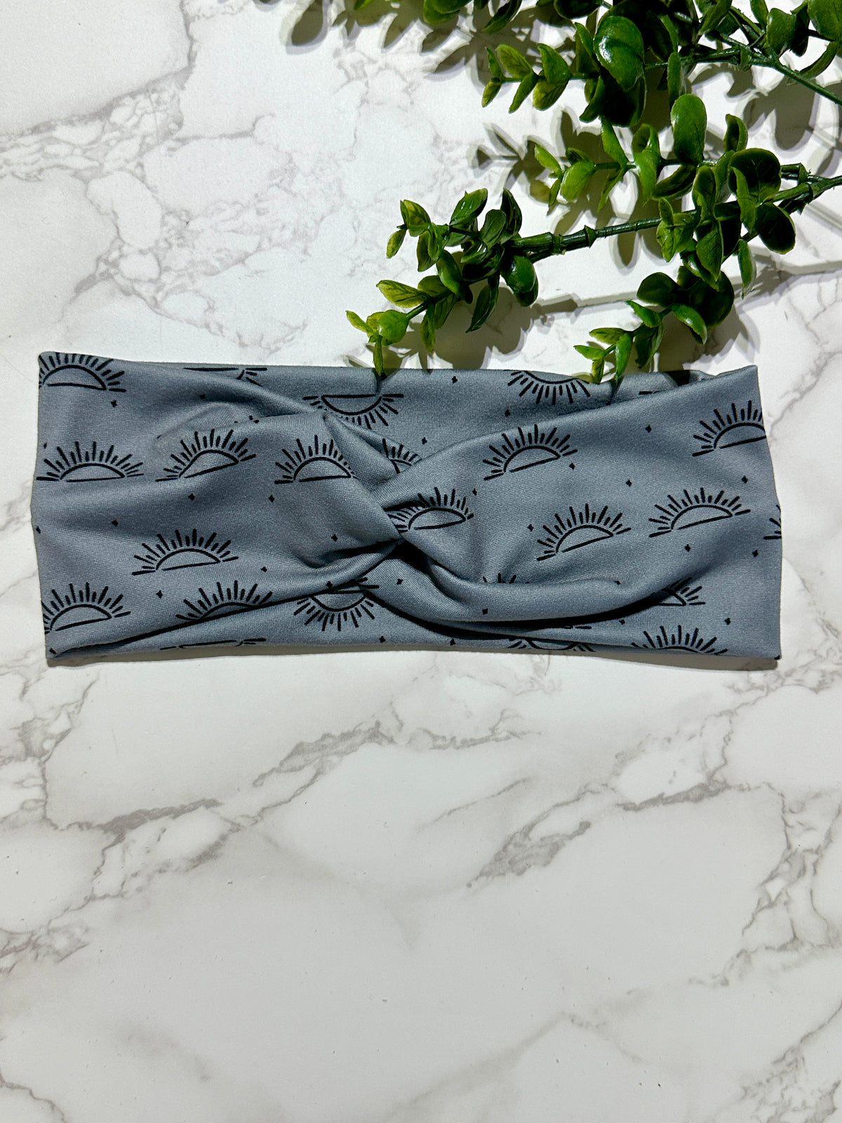 Grey Boho Sun Twist Headband