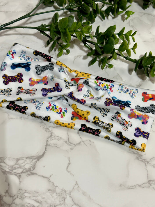Dog Bones Twist Headband