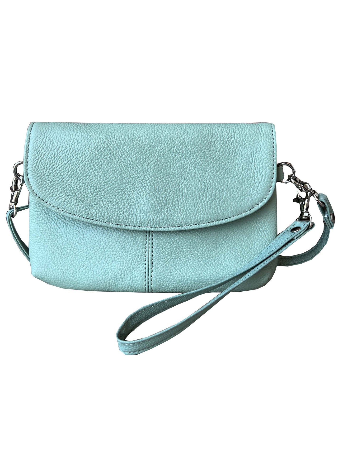 Genuine cowhide leather crossbody clutch bag