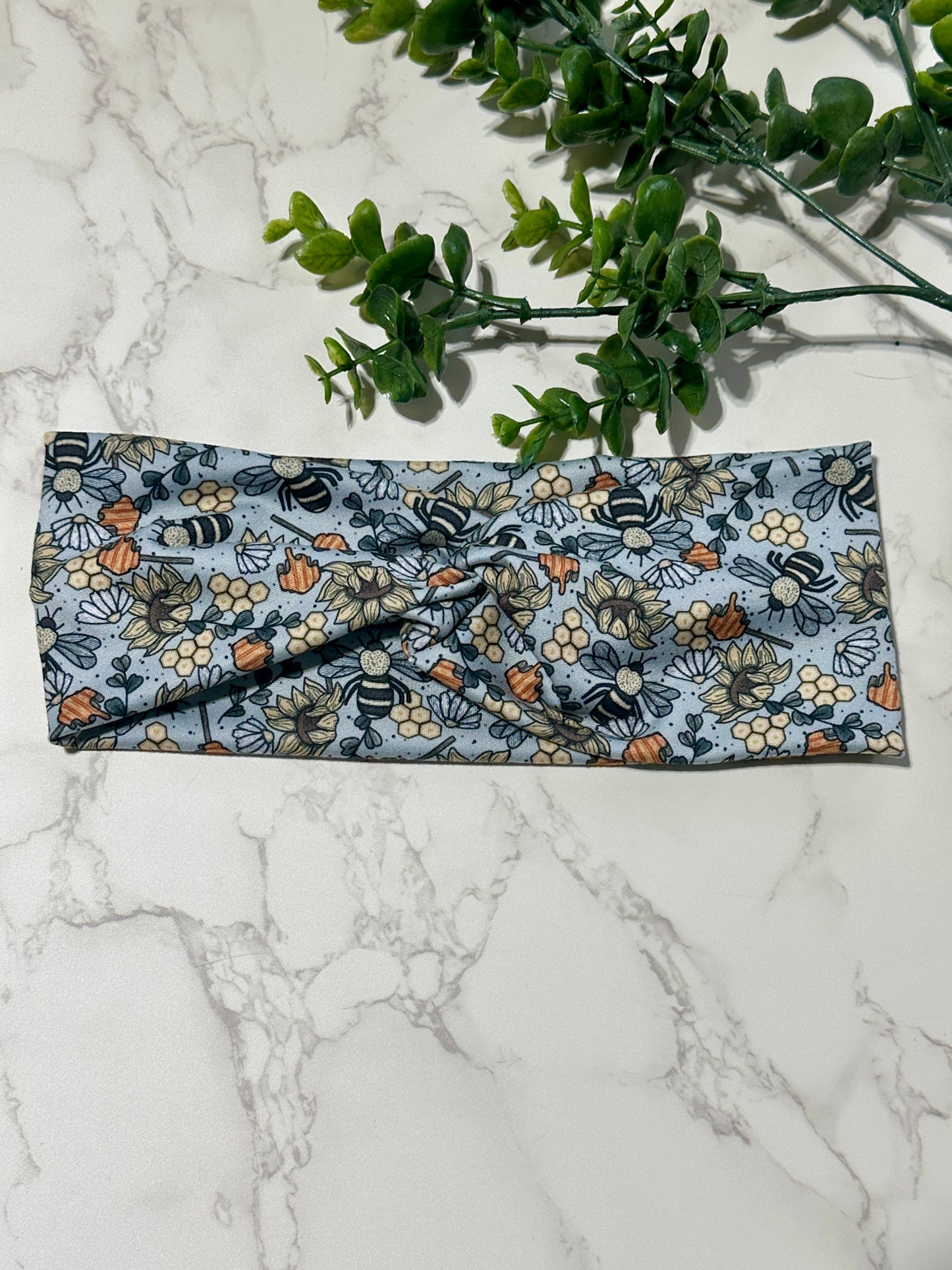Stunning Honeybee/Honeycomb Twist Headband