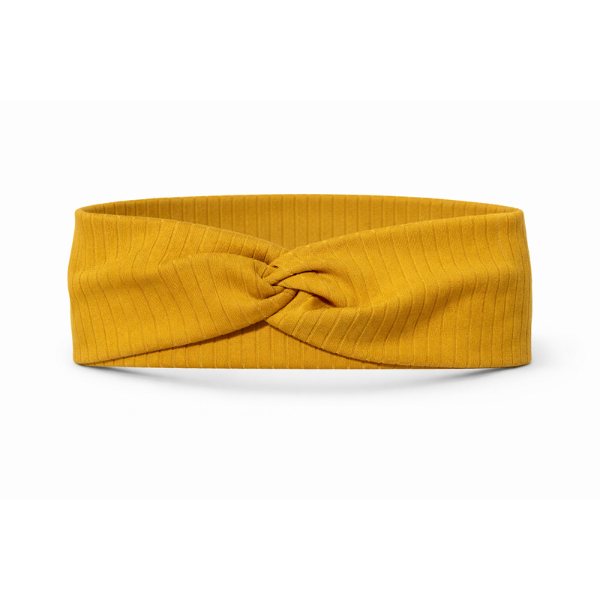 Solid Mustard Ribbed Twist Headband