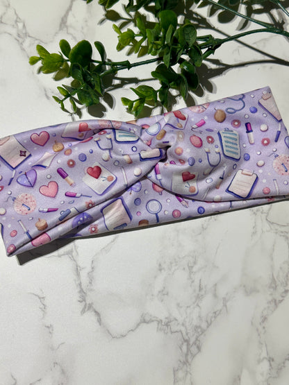Purple Medical Twist Headband