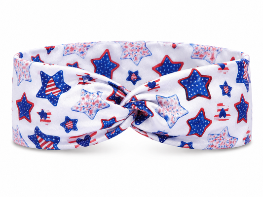 Patriotic Stars Twist Headband