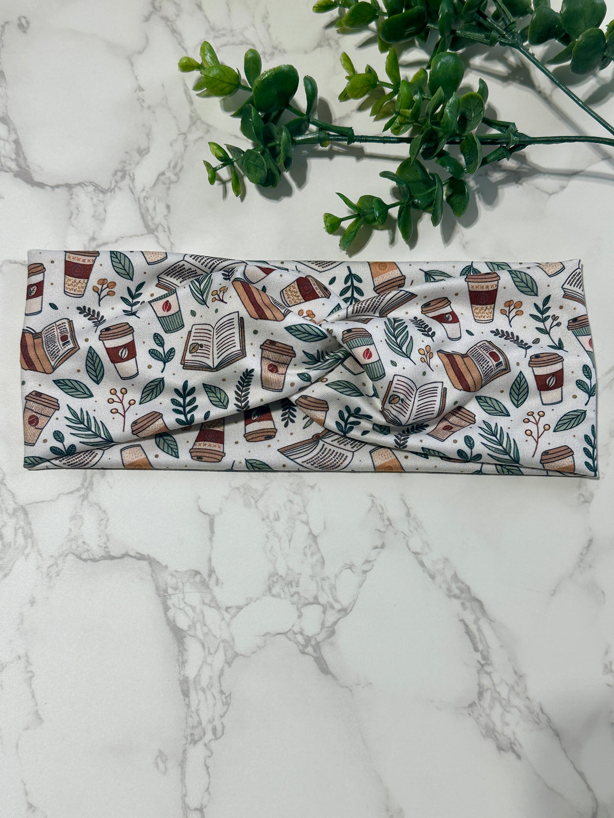 Botanical Books and Coffee Twist Headband