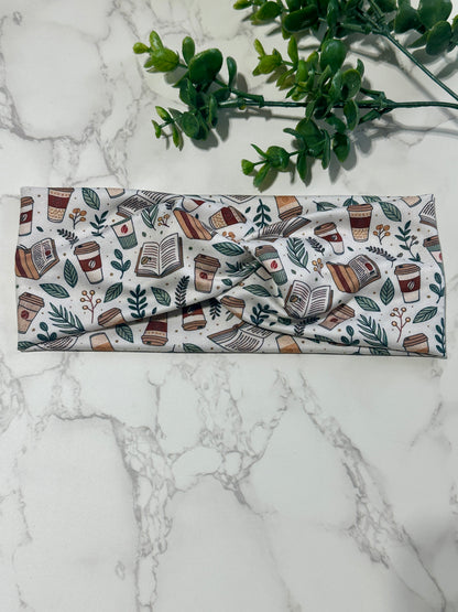 Botanical Books and Coffee Twist Headband