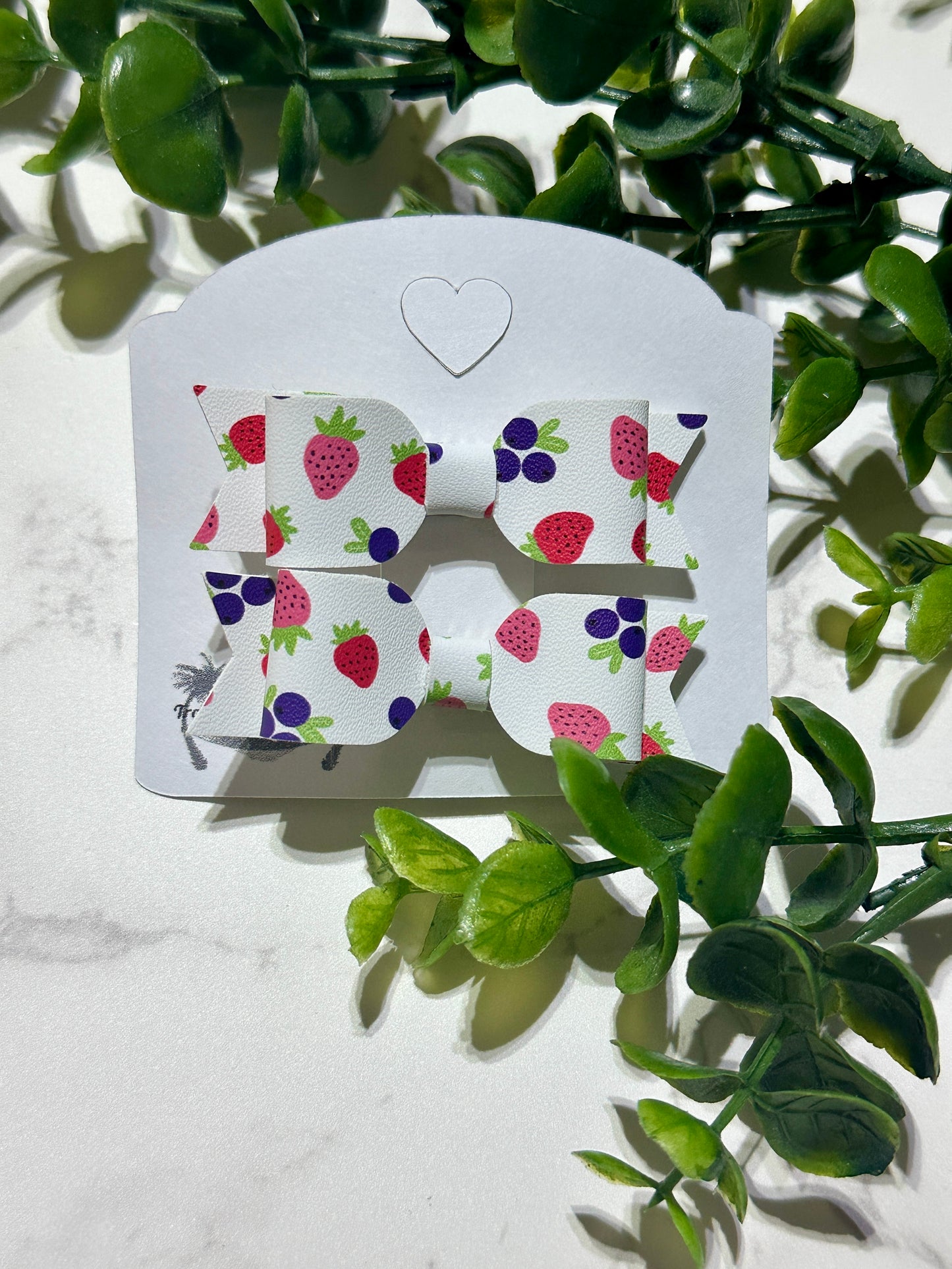 Mini Piggies Hairbow - Berries