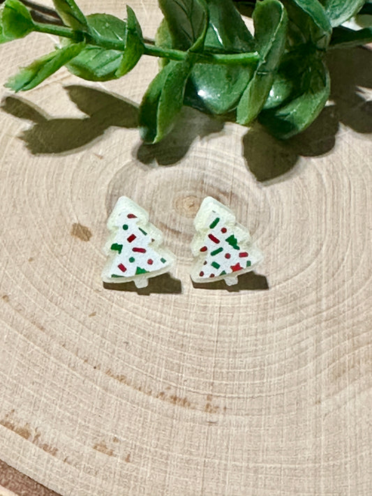 Christmas Cookie Tree Stud Earrings