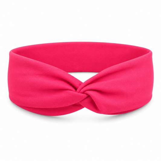 Solid Bright Pink Twist Headband