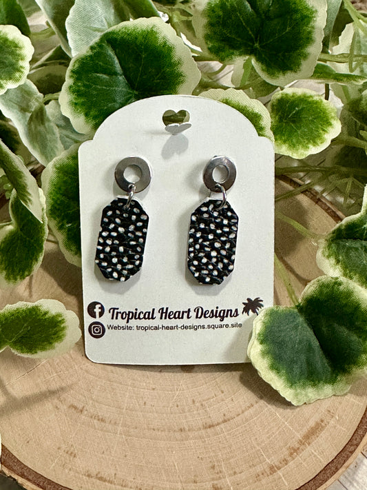 Mini Long Hexagon/Connector Earrings