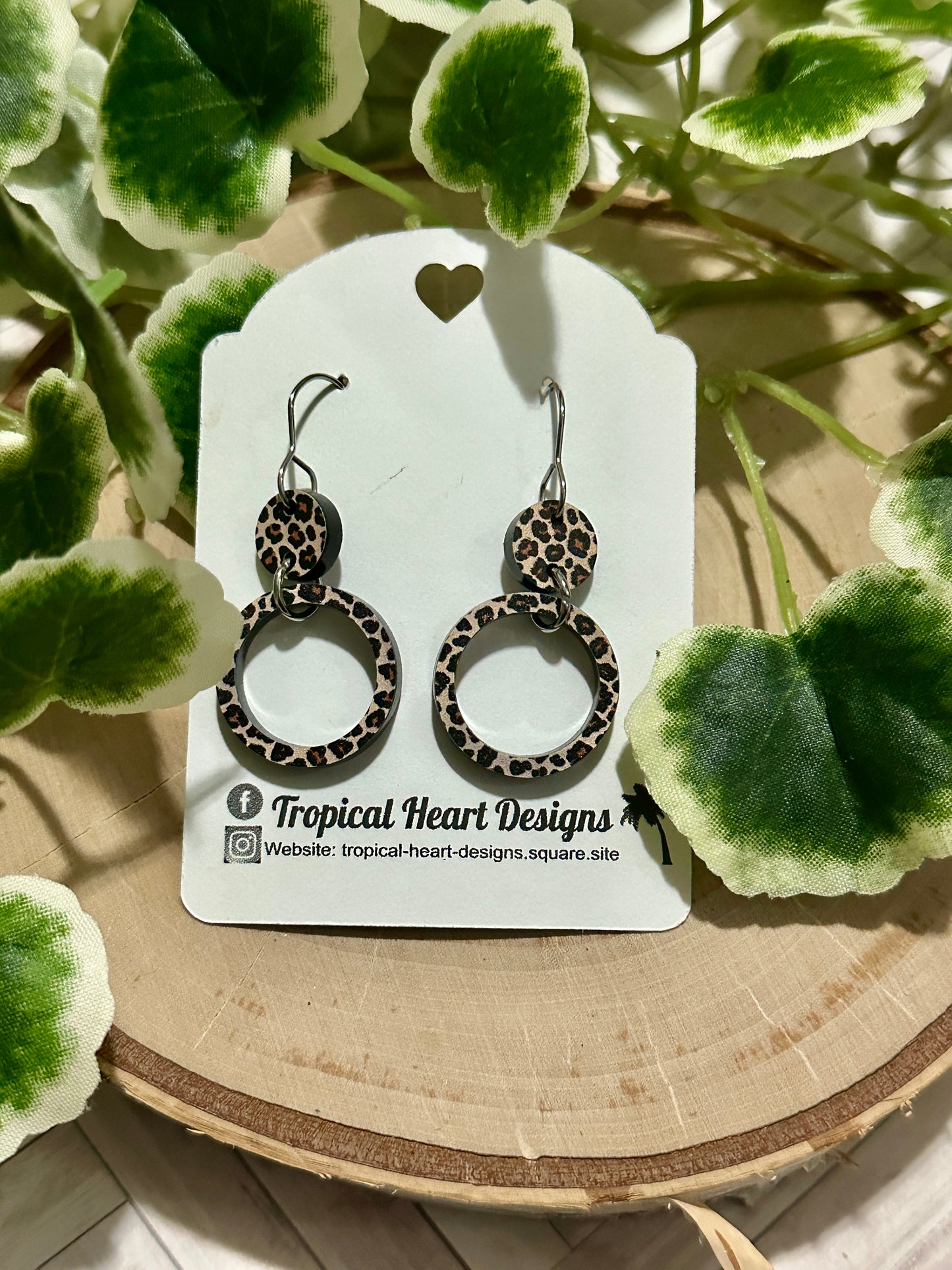 Small Leopard Hoop Earrings