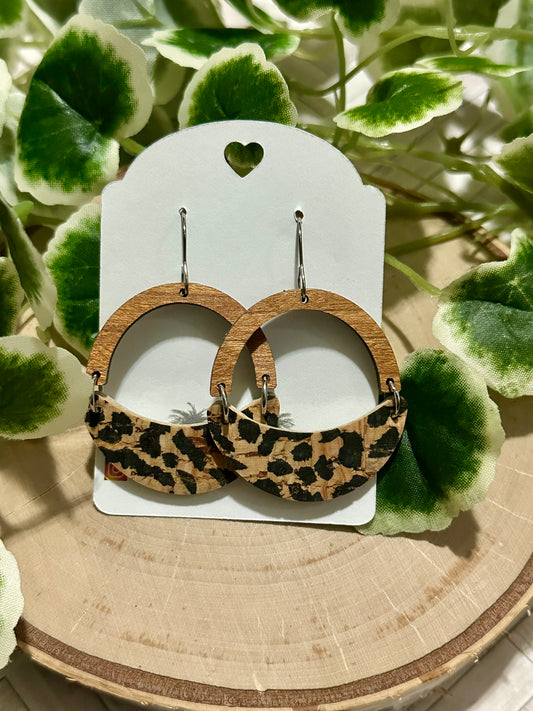 Cresant/Arch Earrings - Leopard
