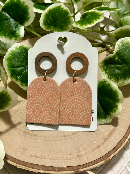 Closed Arch Earrings - Boho Coral Rainbows