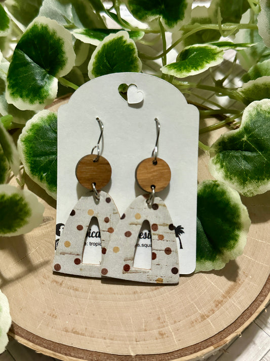 Open Rainbow Earrings - Fall Dots