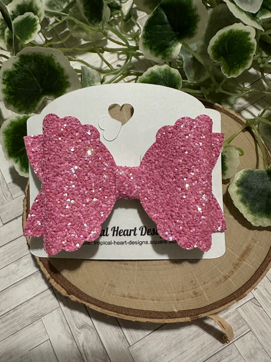 Pink Glitter Hairbow