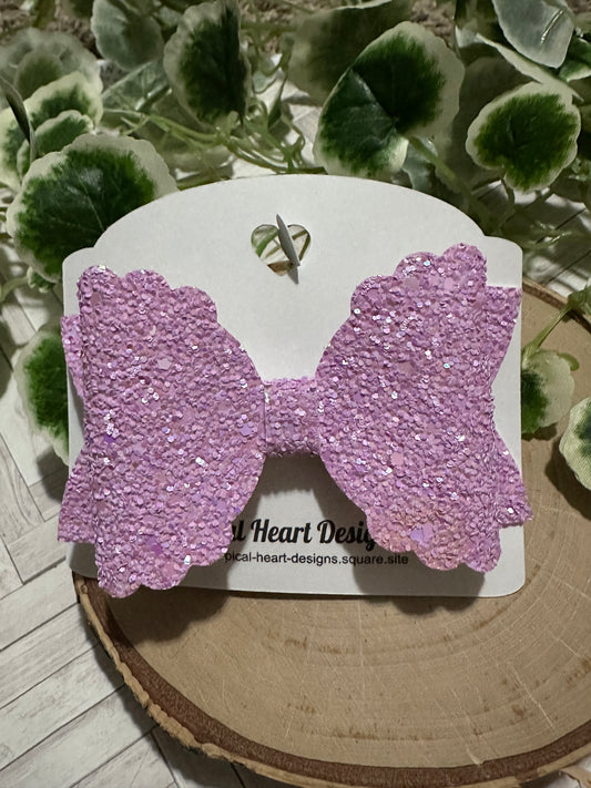 Purple Glitter Hairbow