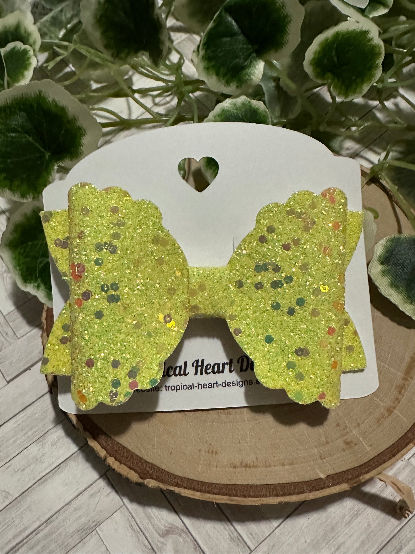 Yellow Glitter Hairbow