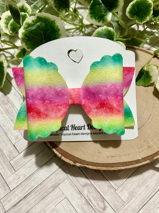 Colorful Tie Dye Hairbow
