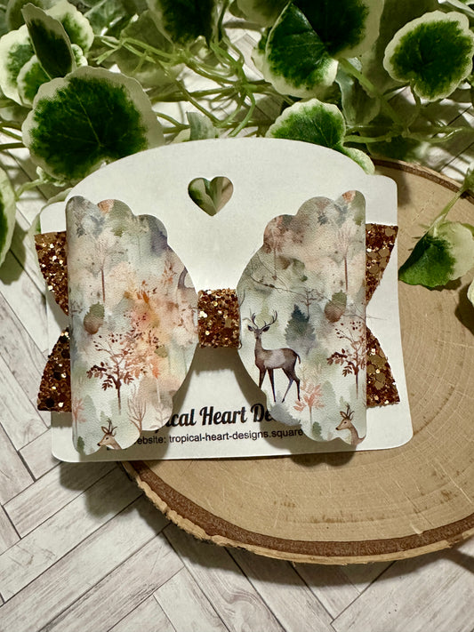 Deer/Forest Hairbow