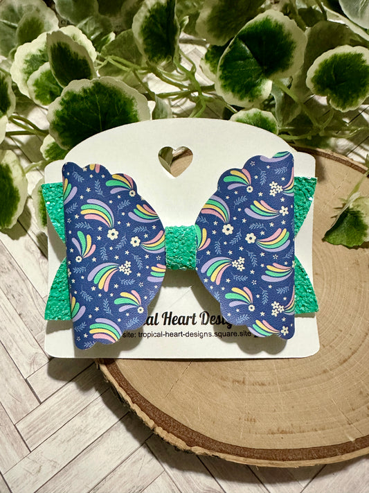 Rainbow Flower Hairbow