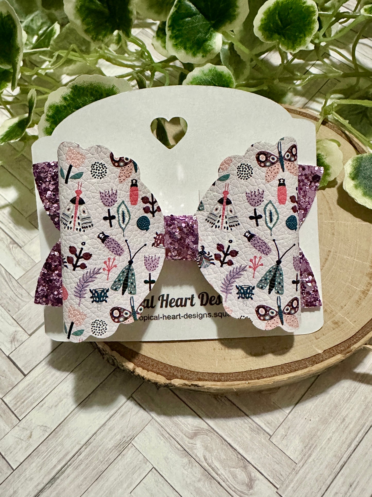 Purple Bugs Hairbow