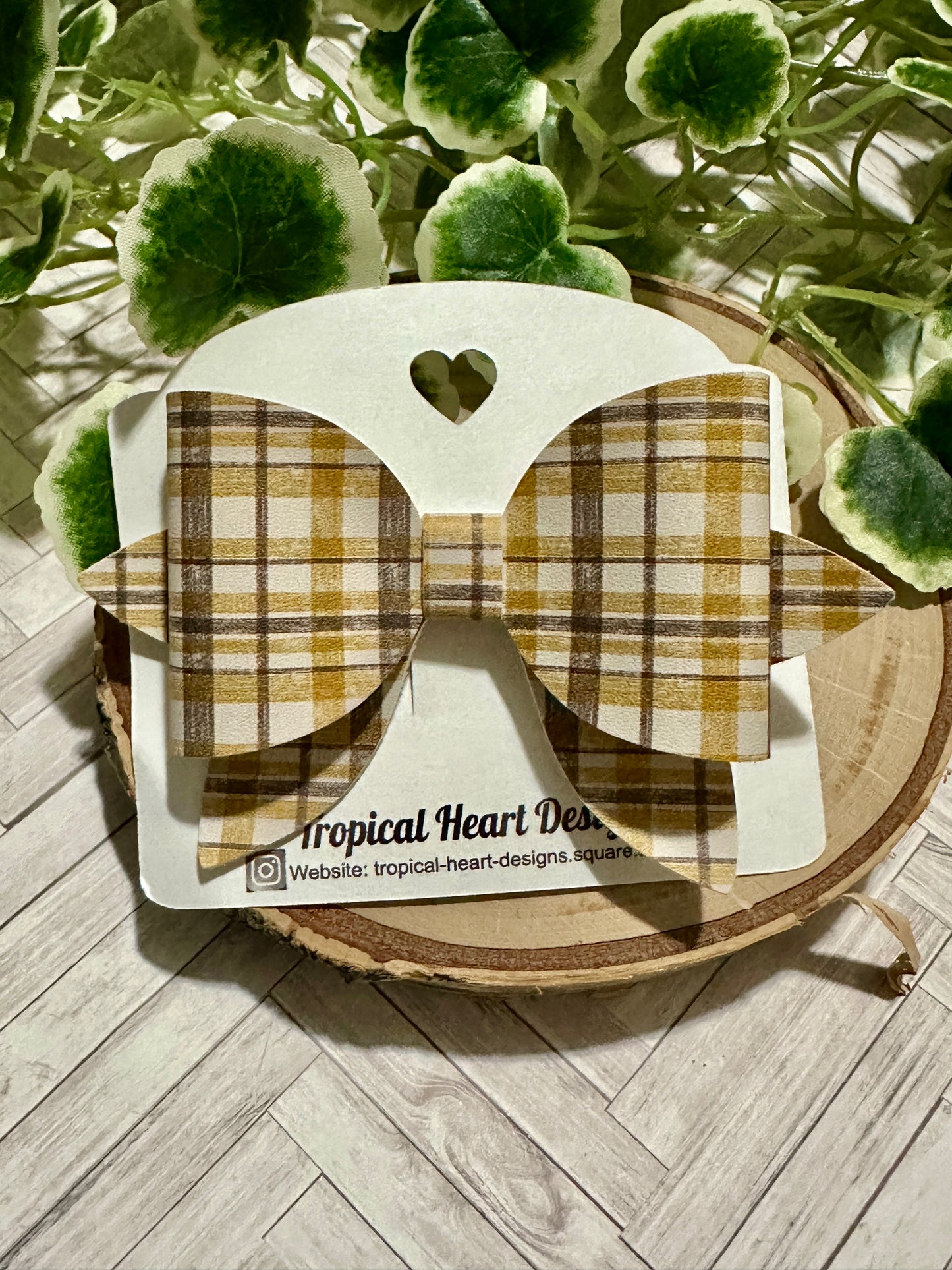 Browns Plaid Hairbow