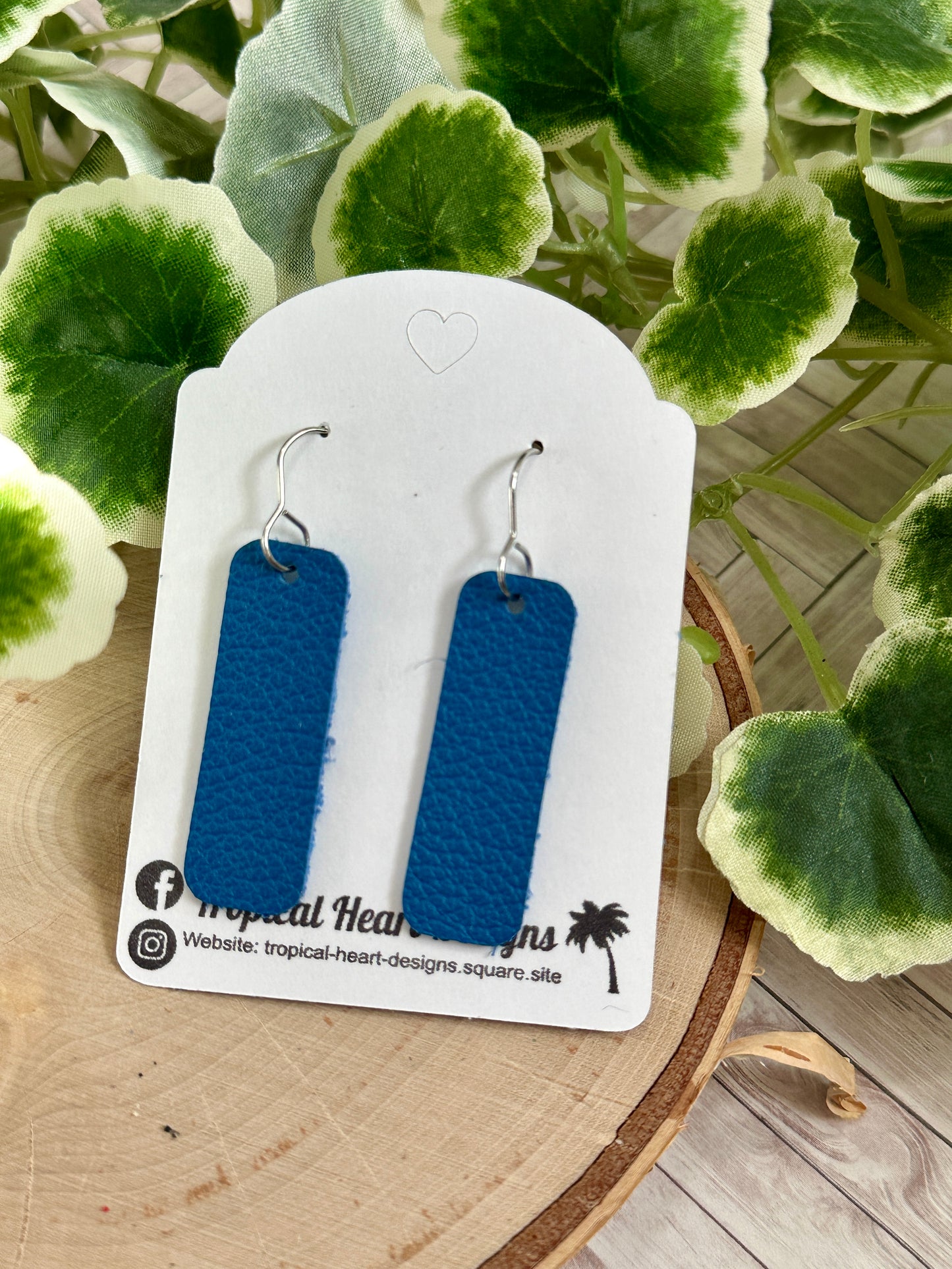 Mini Bar Earrings - Blue