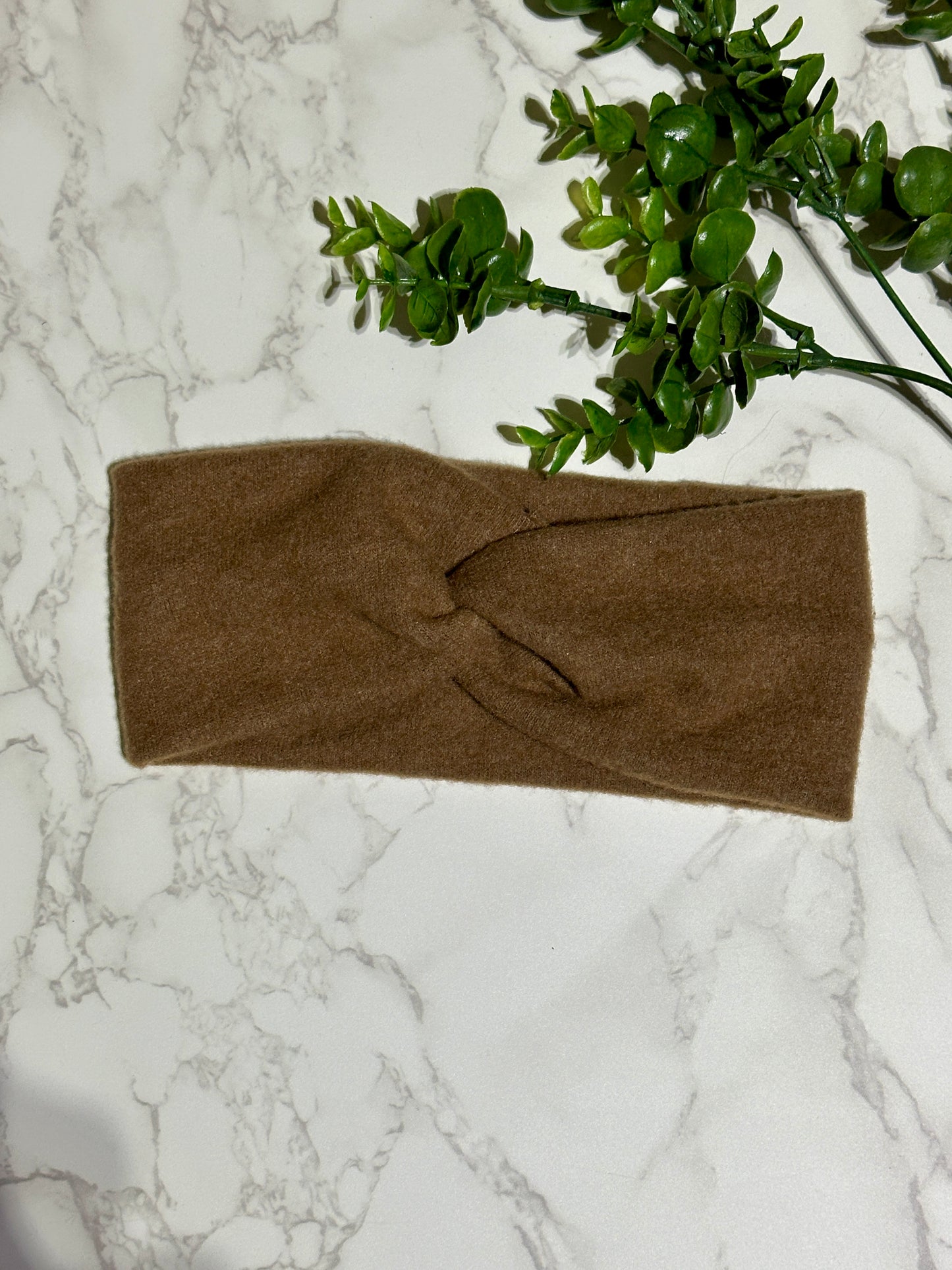 Brown Sweater Twist Headband