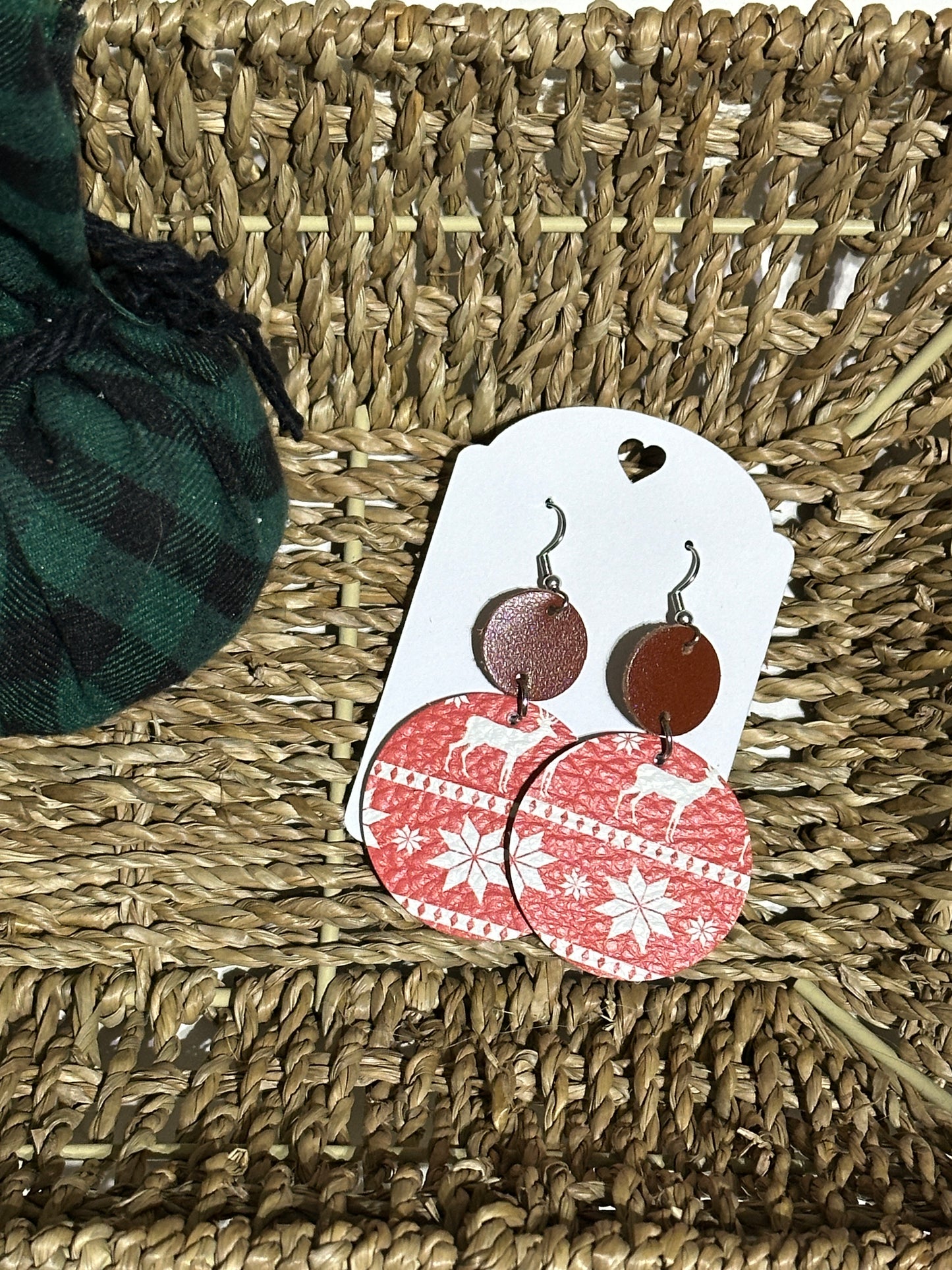 Christmas Circle Earrings