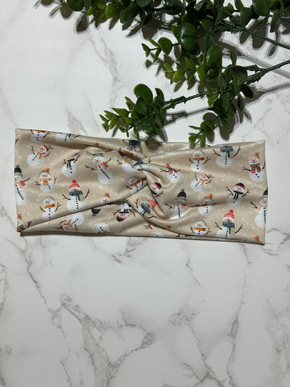 Neutral Snowman Twist Headband