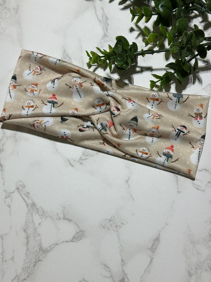 Neutral Snowman Twist Headband