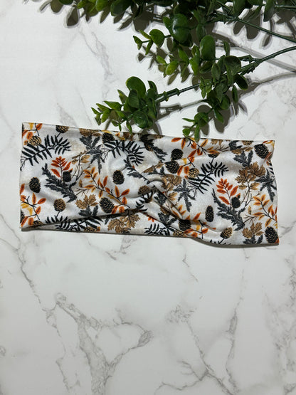 Leaves and Pinecones Twist Headband