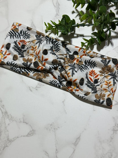 Leaves and Pinecones Twist Headband