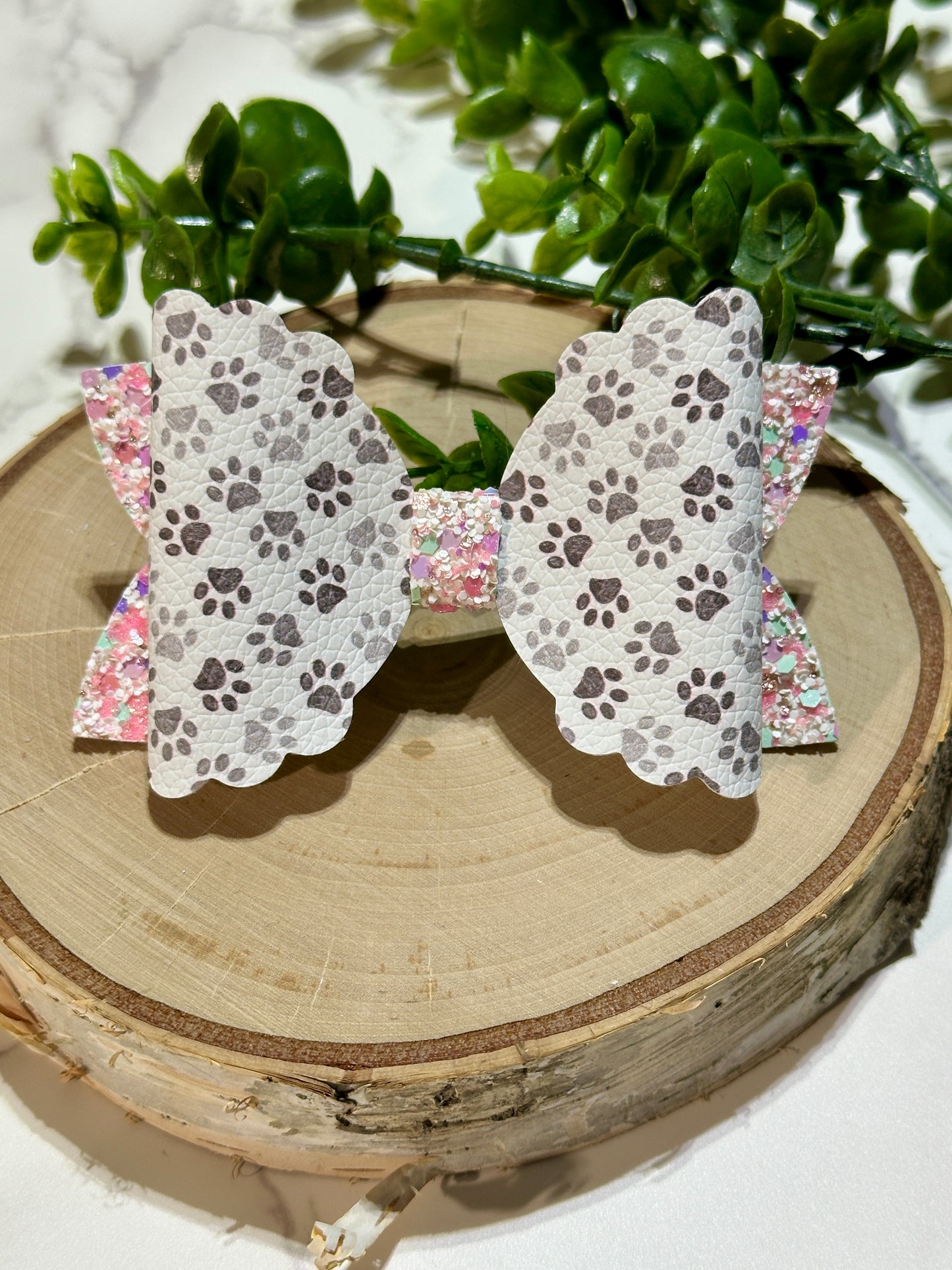 Paw Print Hairbow