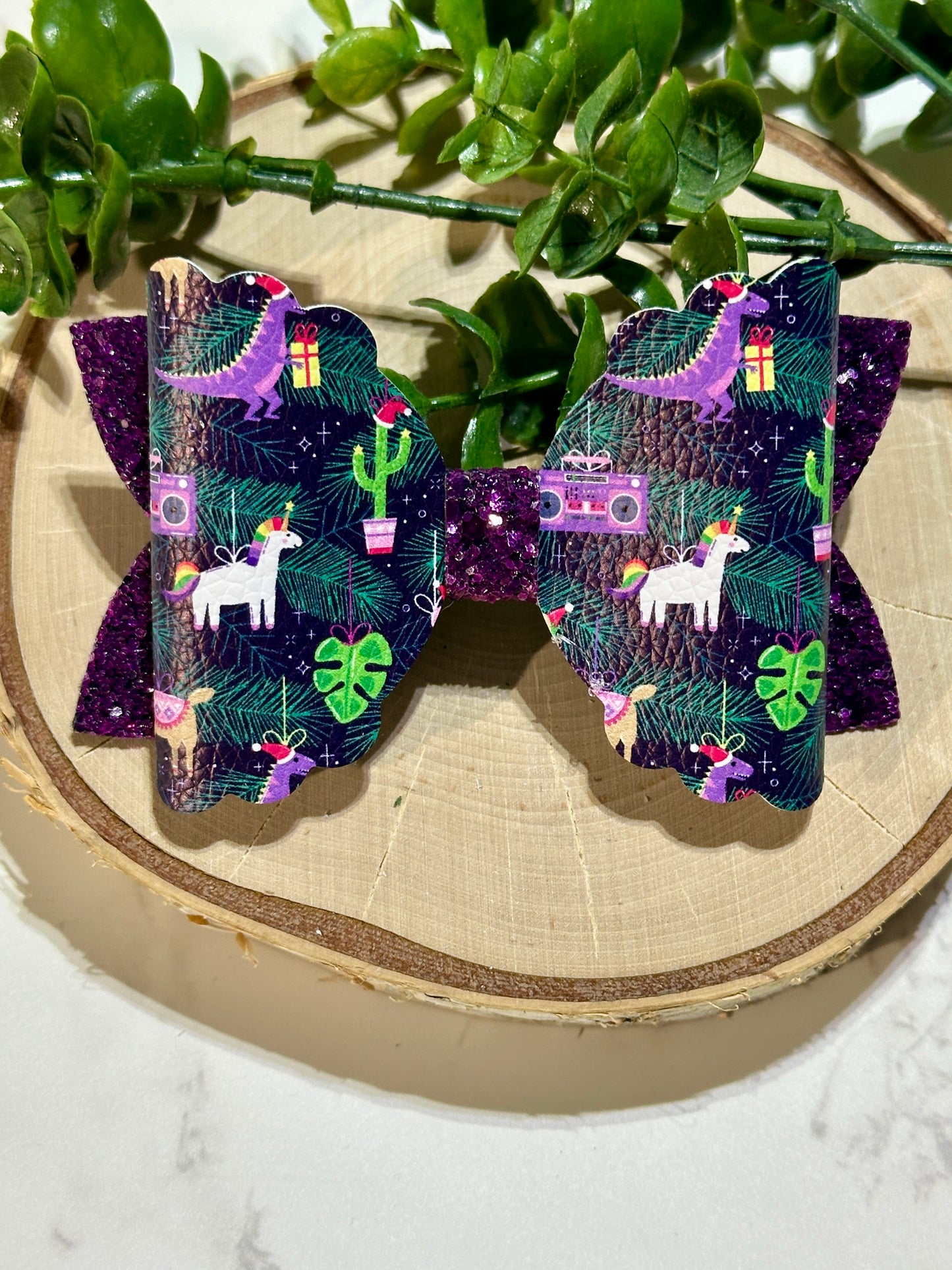 Hip Holiday Purple Hairbow