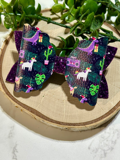 Hip Holiday Purple Hairbow