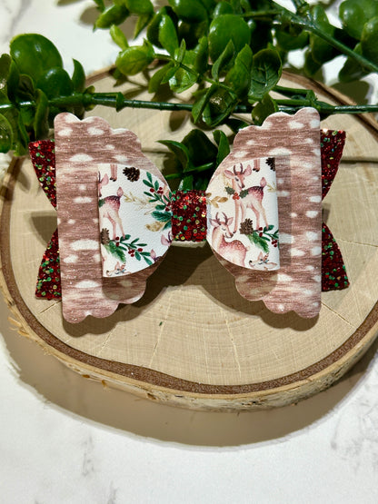Christmas Reindeer Hairbow
