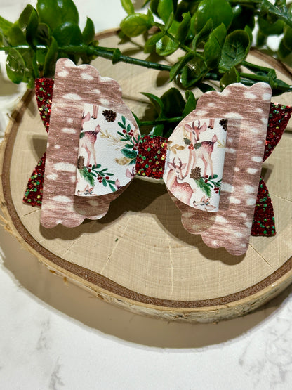 Christmas Reindeer Hairbow