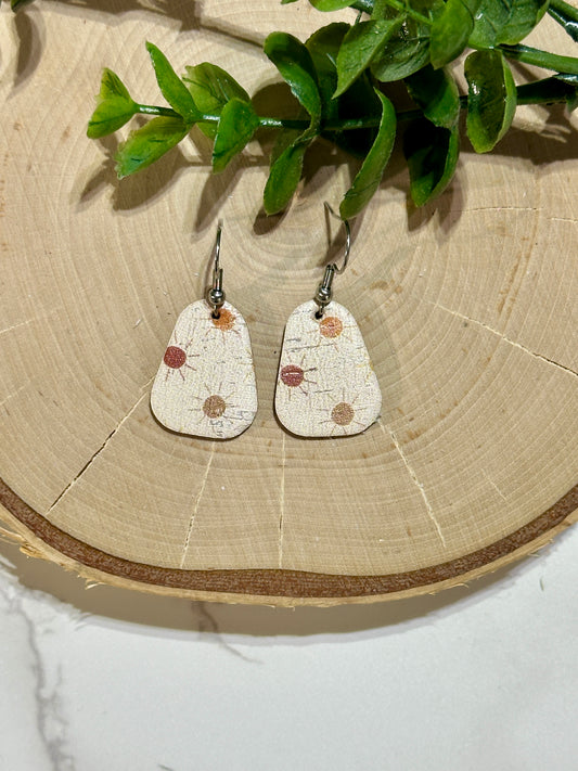 Mini Rounded Triangle Earrings - Boho Suns